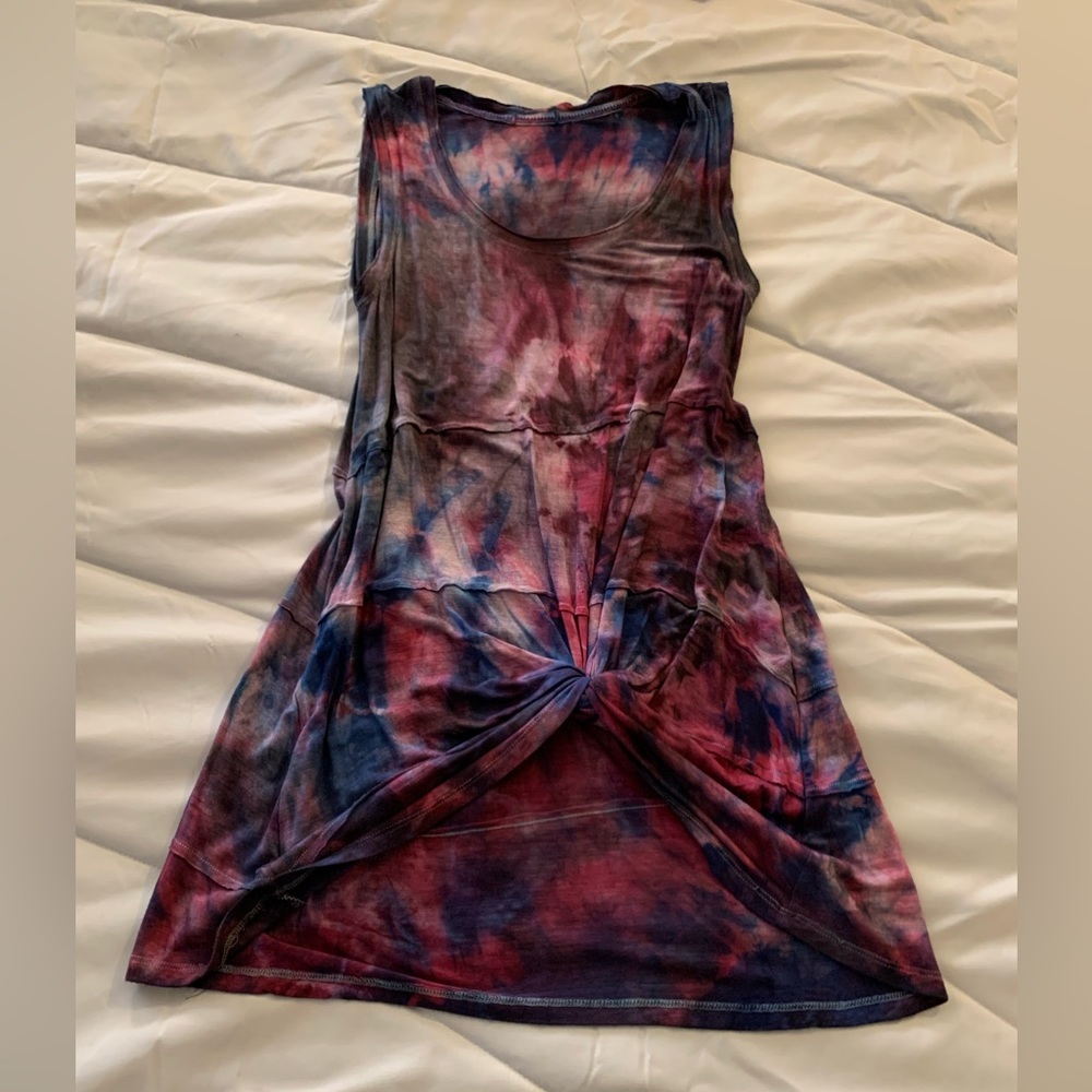 Hand tie dyed tank/tunic/dress, NWOT size medium